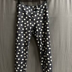 Outdoor Voices Leggings in Black and White Polka Dot